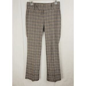 Ann Taylor brown houndstooth trouser pants Size 00 petite Preppy Old Money